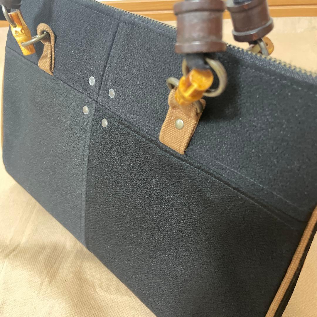 【未使用】HOKYO JAPAN 帆布 ハンドバッグ ブラック 黒 — image 4
