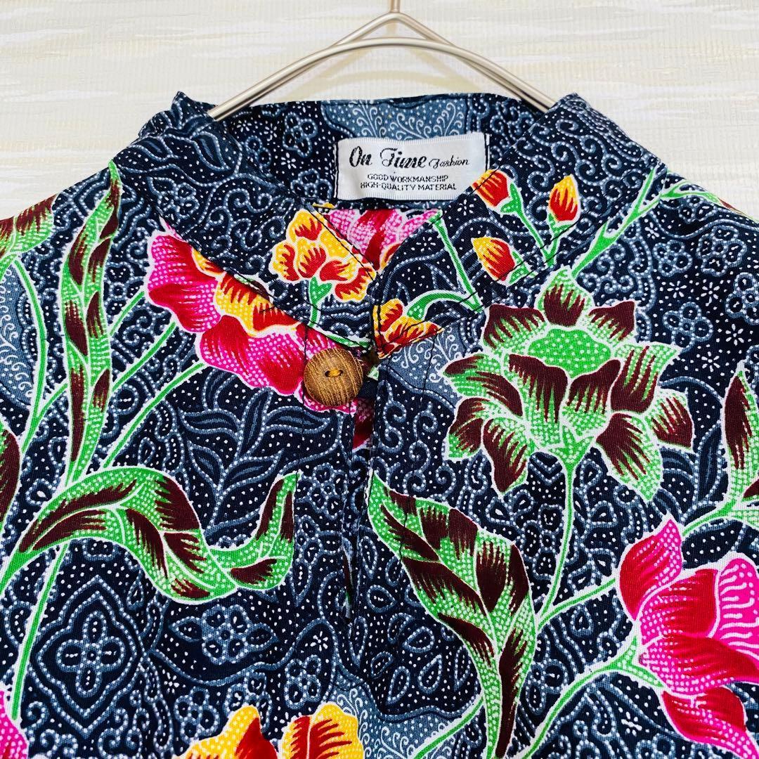 On Time Fashion 半袖シャツ プルオーバー 花柄 F 1851 — image 3
