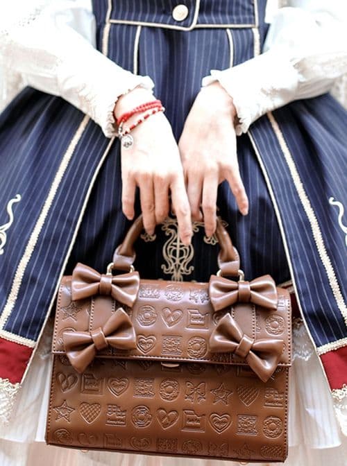 海外　ロリータ　鞄　チョコレート　ブラウン バッグ ブラウン — image 3