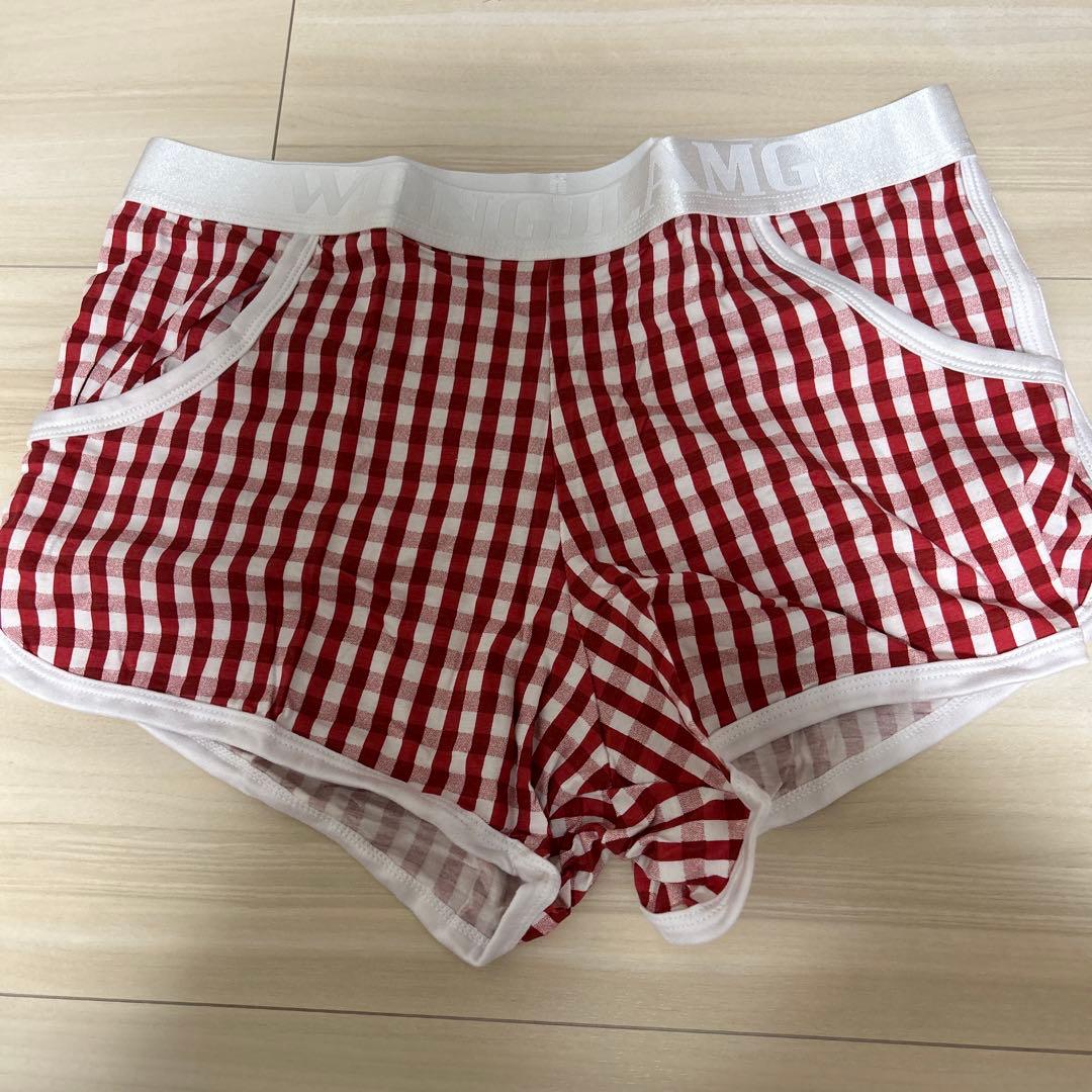 ボクサーパンツ レッド チェック柄 — image 3