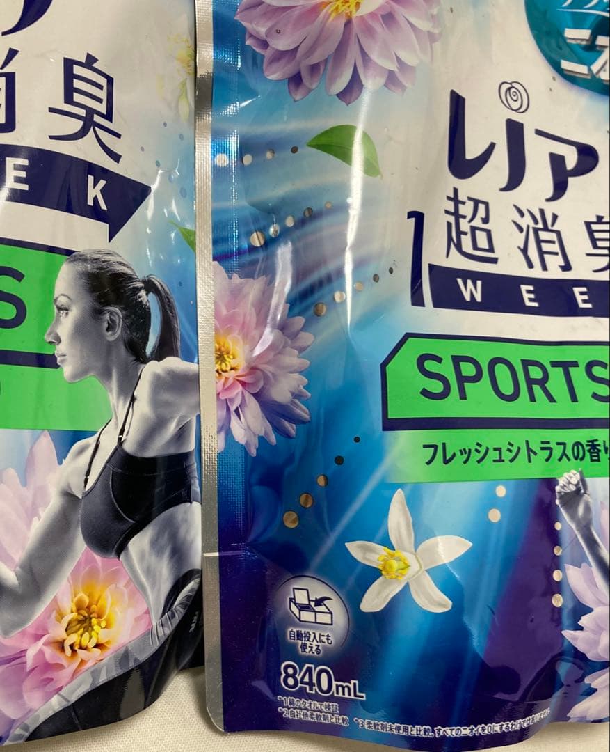 レノア 超消臭 1 WEEK SPORTS 840mL×2 フレッシュシトラス — image 3