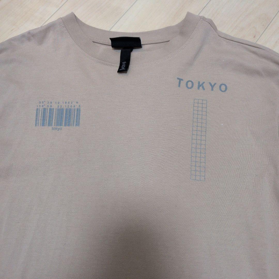 H&M　ベージュ　長袖　シャツ　TOKYO L — image 3