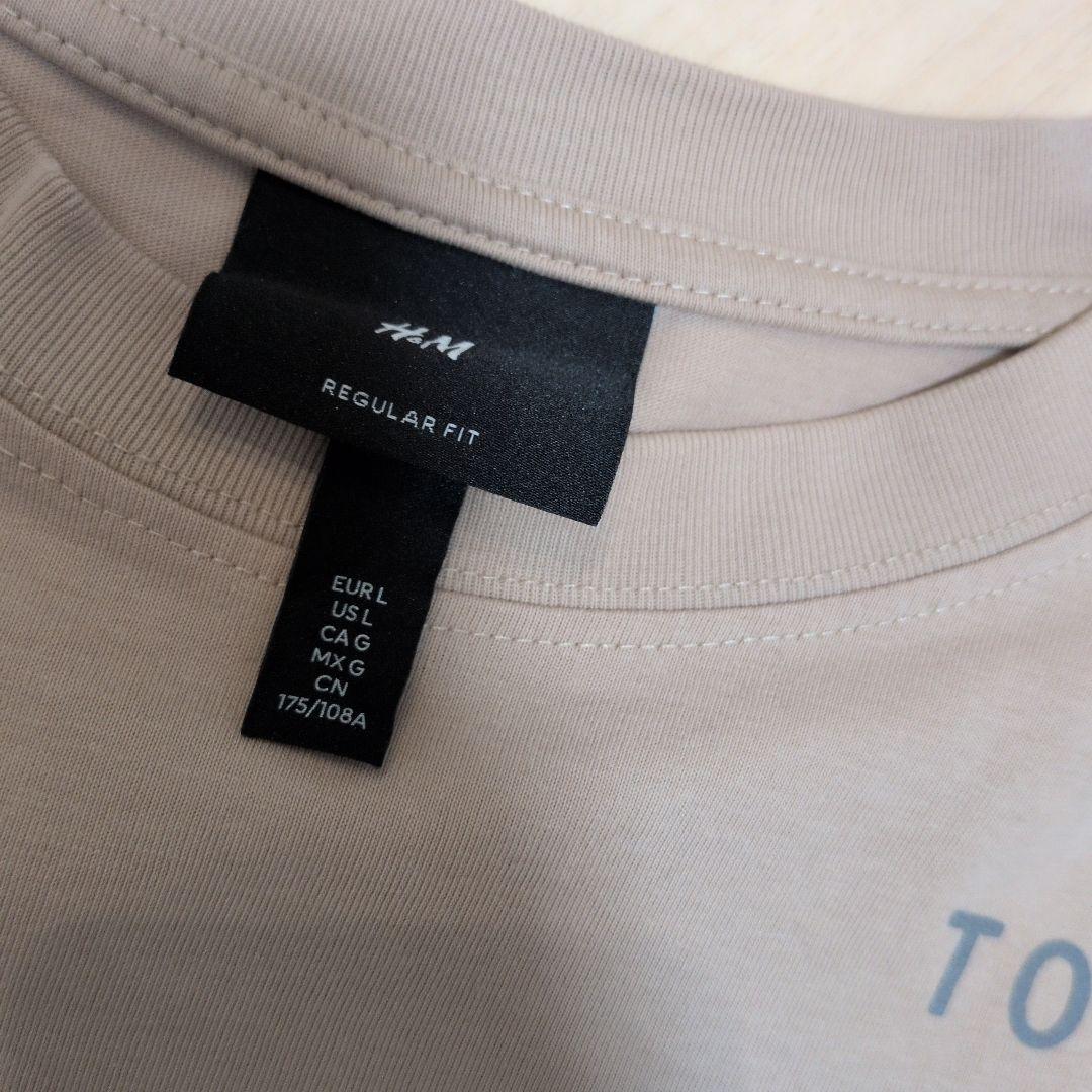 H&M　ベージュ　長袖　シャツ　TOKYO L — image 4