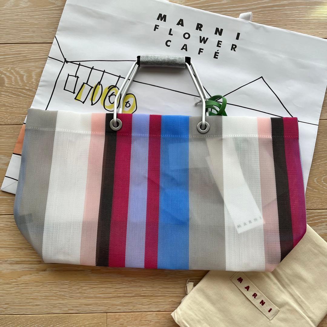 【新品未使用】マルニ　ミニストライプバッグ　 リリーホワイト　02 — image 5