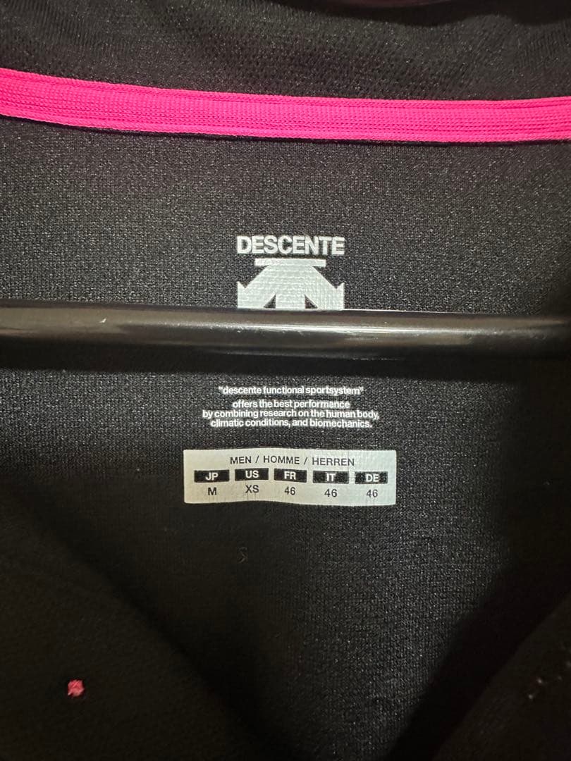 DESCENTE ポロシャツ ALL JAPAN ブラック ピンク M — image 3