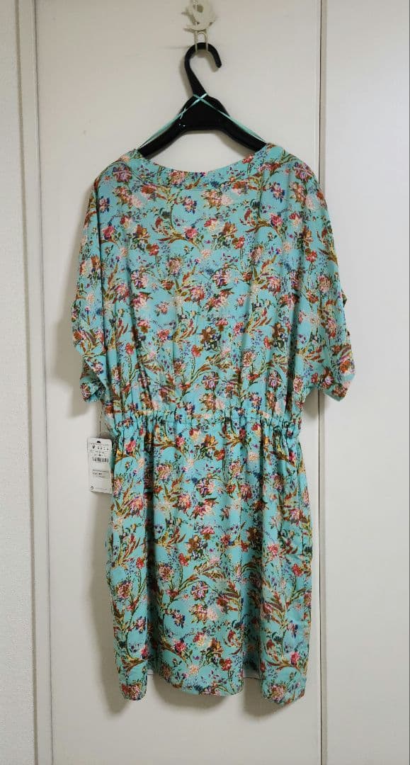 ZARA BASIC 花柄 Vネック 半袖 ミニワンピース — image 2