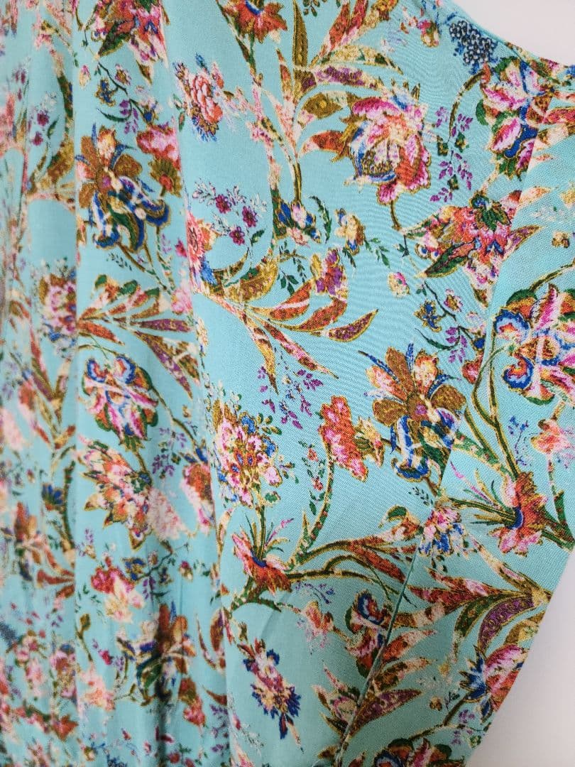 ZARA BASIC 花柄 Vネック 半袖 ミニワンピース — image 5