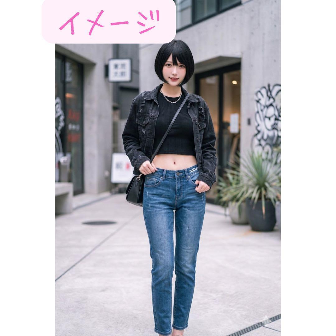 一点限定 nobee ライトオン ノビー 裏起毛 スキニー デニムパンツ 楽伸び — image 2
