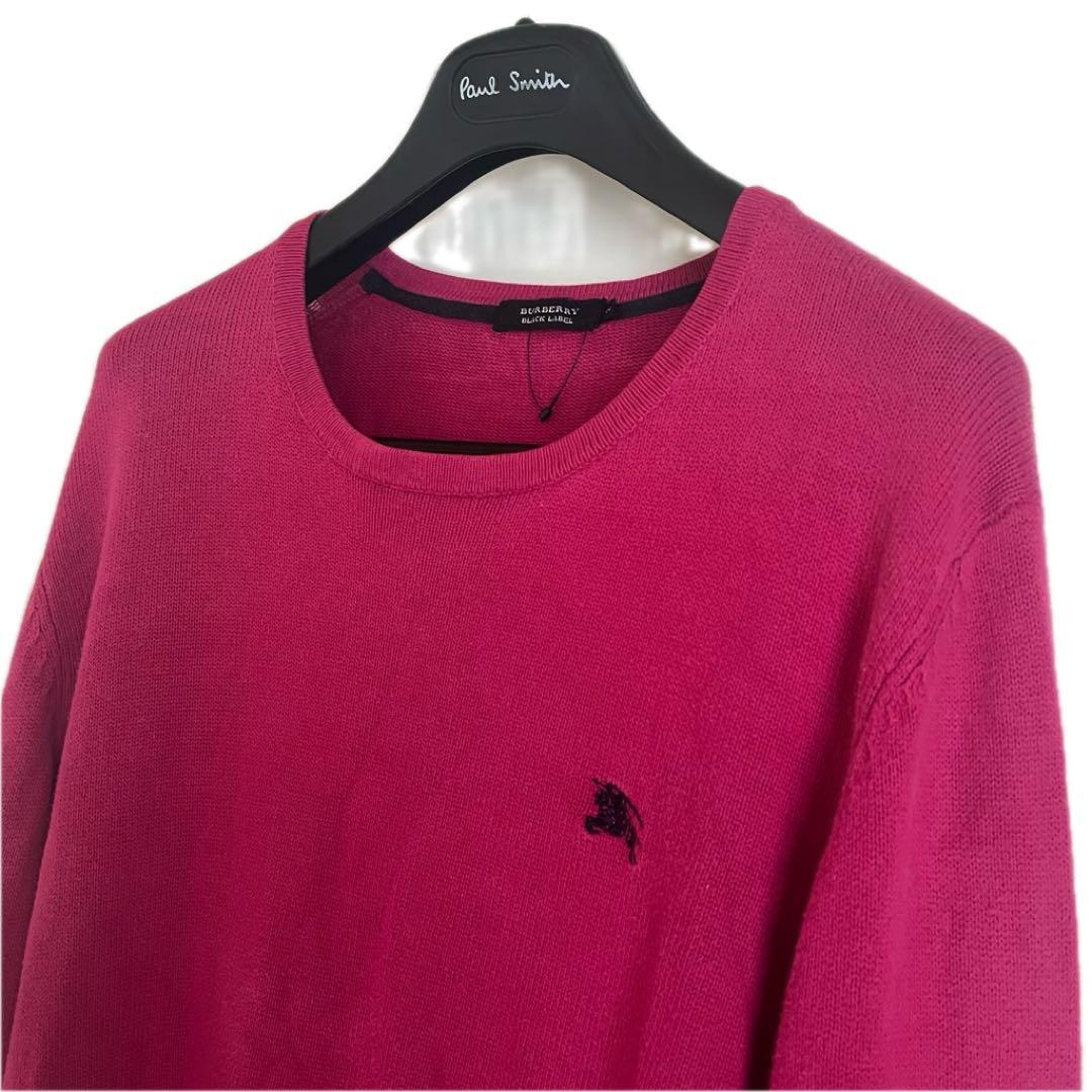 BURBERRY BLACK LABEL 長袖 サマー ニット ワインレッド 2 — image 2