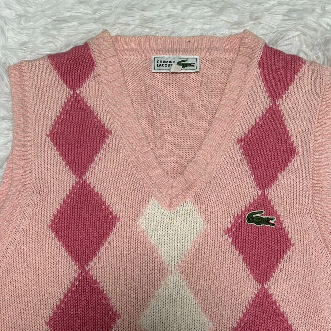 LACOSTE ラコステ ニットベスト　ピンクXL — image 2
