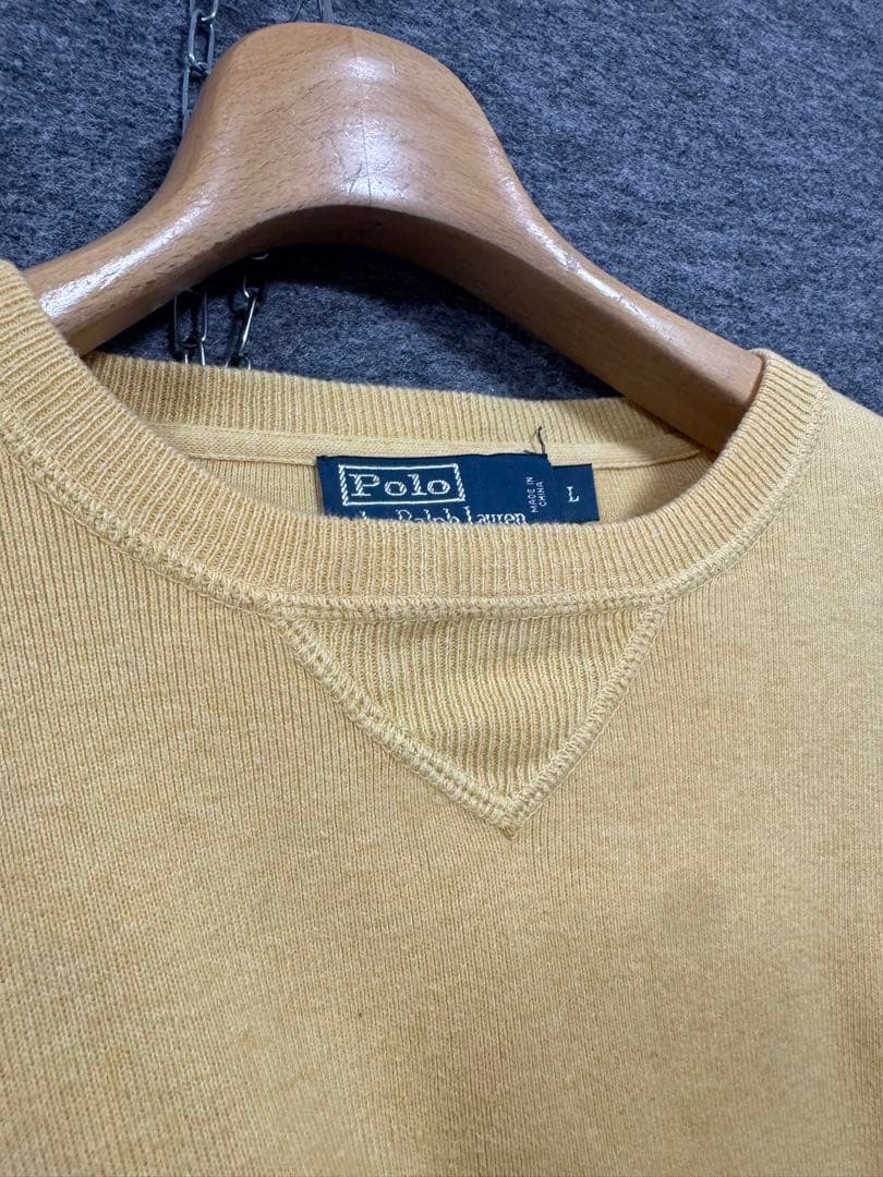 polo ralph lauren ラルフローレン コットンニット 黄色 刺繍 — image 3