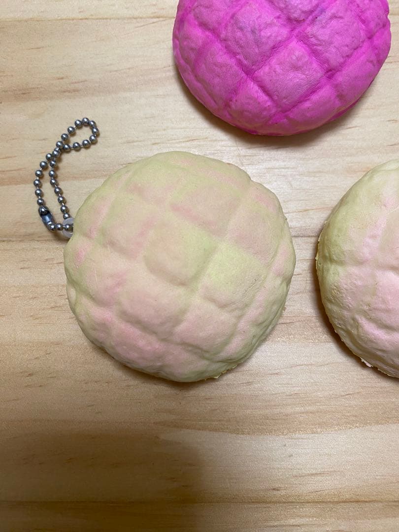 メロンパン スクイーズ キーホルダー ボールチェーン — image 2