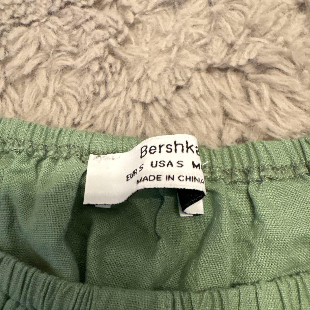 【美品】Bershka 五分袖 トップス グリーン Sサイズ オフィス デート — image 3