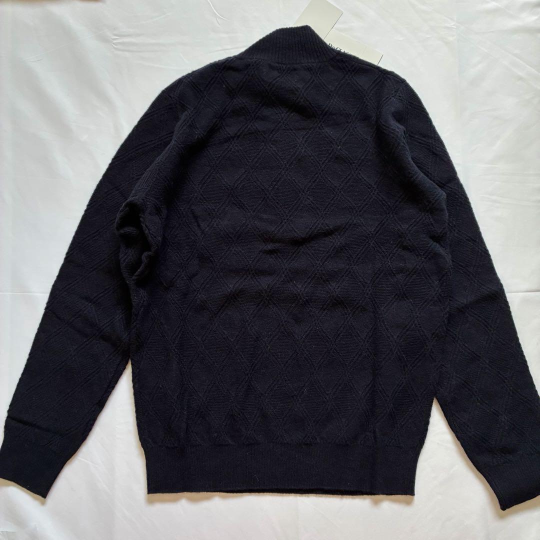 【新品】ドゥクラッセ DoCLASSE ハーフジップ ニット セーター 濃紺 S — image 4