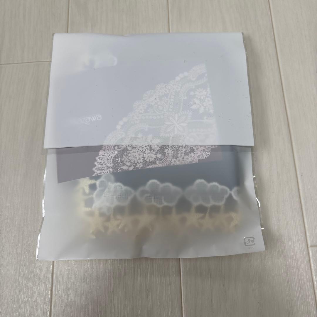 近沢レースタオルハンカチ 夢喰いバク　ネイビー 新品未開封 — image 3