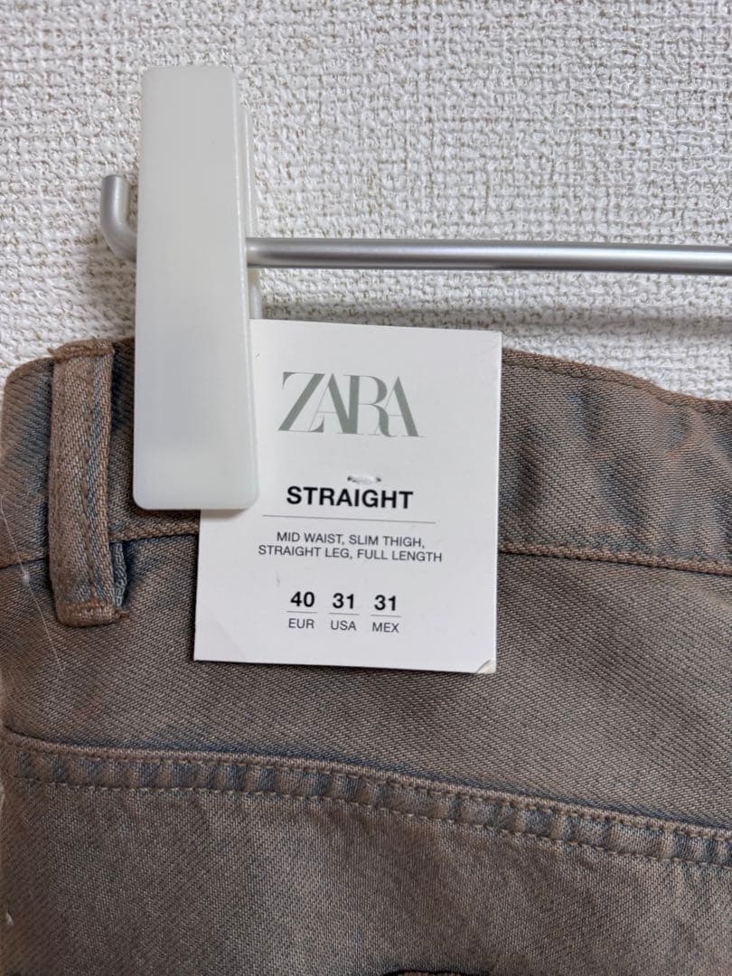 ZARA STRAIGHT デニムパンツ ブラウン※6/25まで — image 3