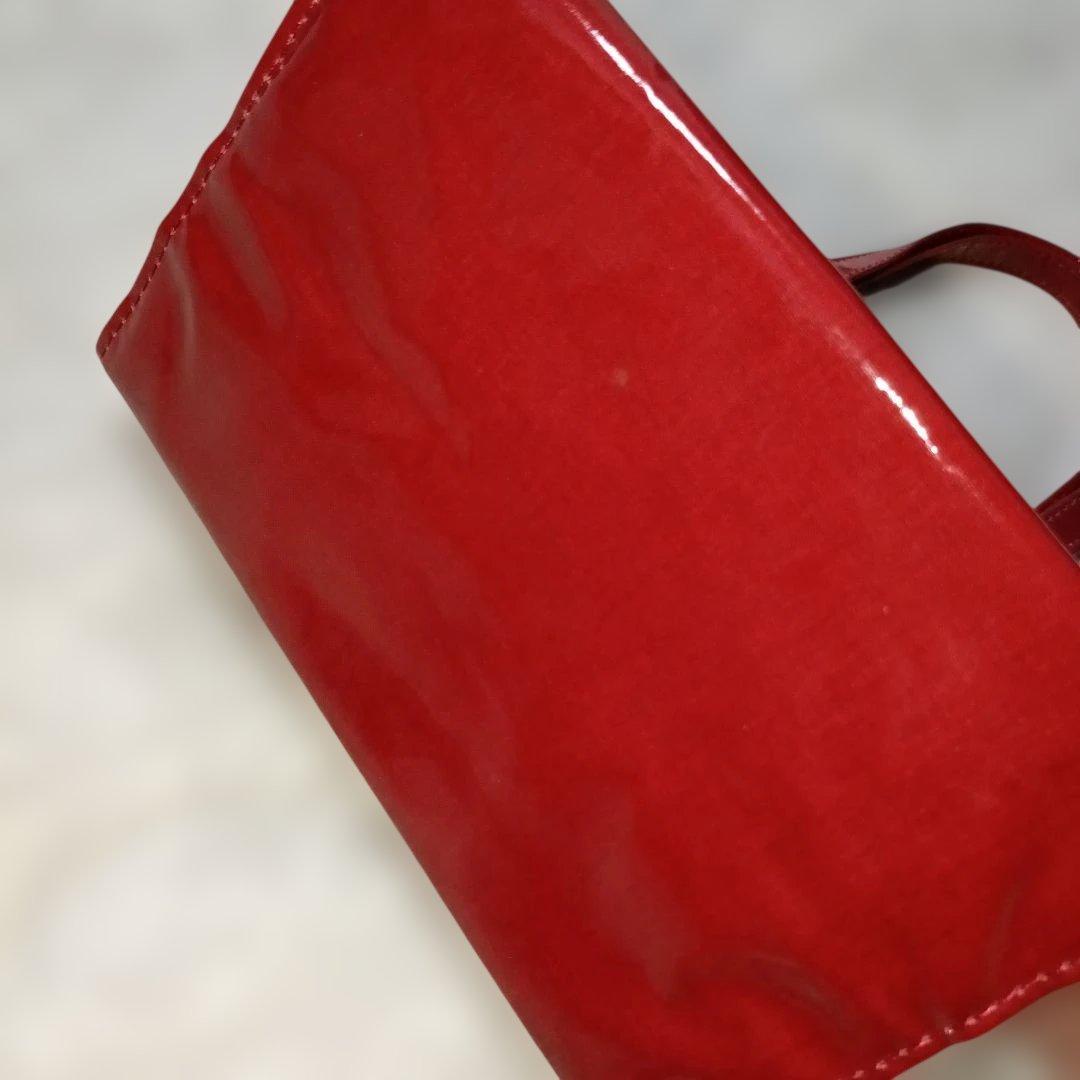 美品 Kitamura エナメル ハンドバッグ レッド — image 4