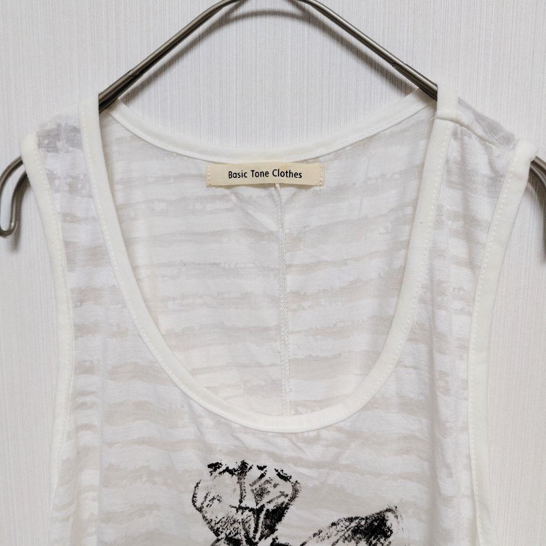 【Basic Tone Clothes】 ノースリーブ カットソー プリント L — image 2