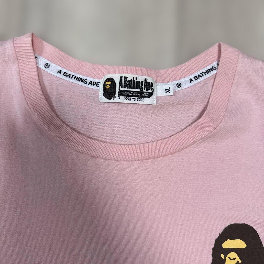 A BATHING APE カモフラポケット Tシャツ ピンク XL — image 2