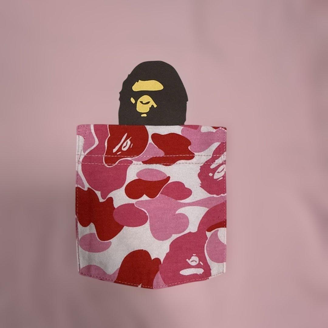 A BATHING APE カモフラポケット Tシャツ ピンク XL — image 3