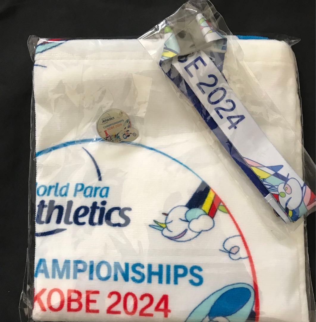2024神戸世界パラ陸上選手権大会 タオル　ストラップ　ピンバッジ非売品セット — image 2