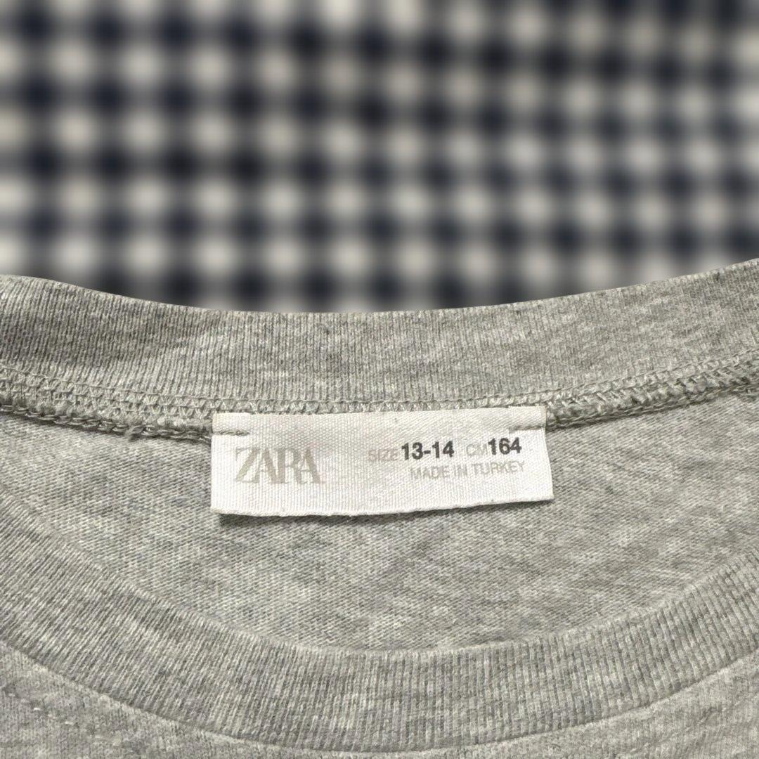 ZARA OFF TOPIC ロゴプリント Tシャツ グレー 164cm — image 3