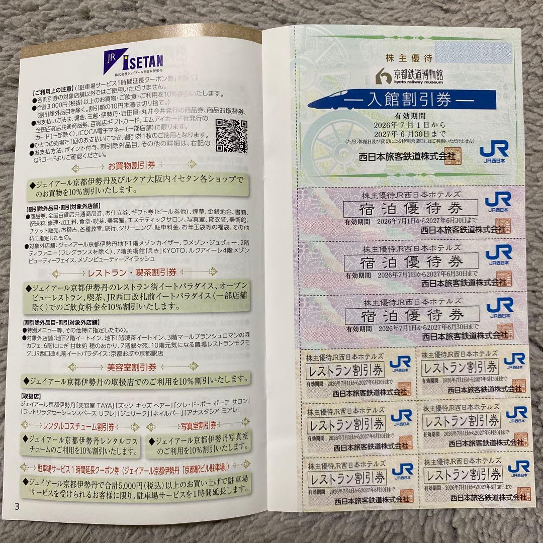 JR西日本グループ　株主優待券【匿名配送】 — image 3