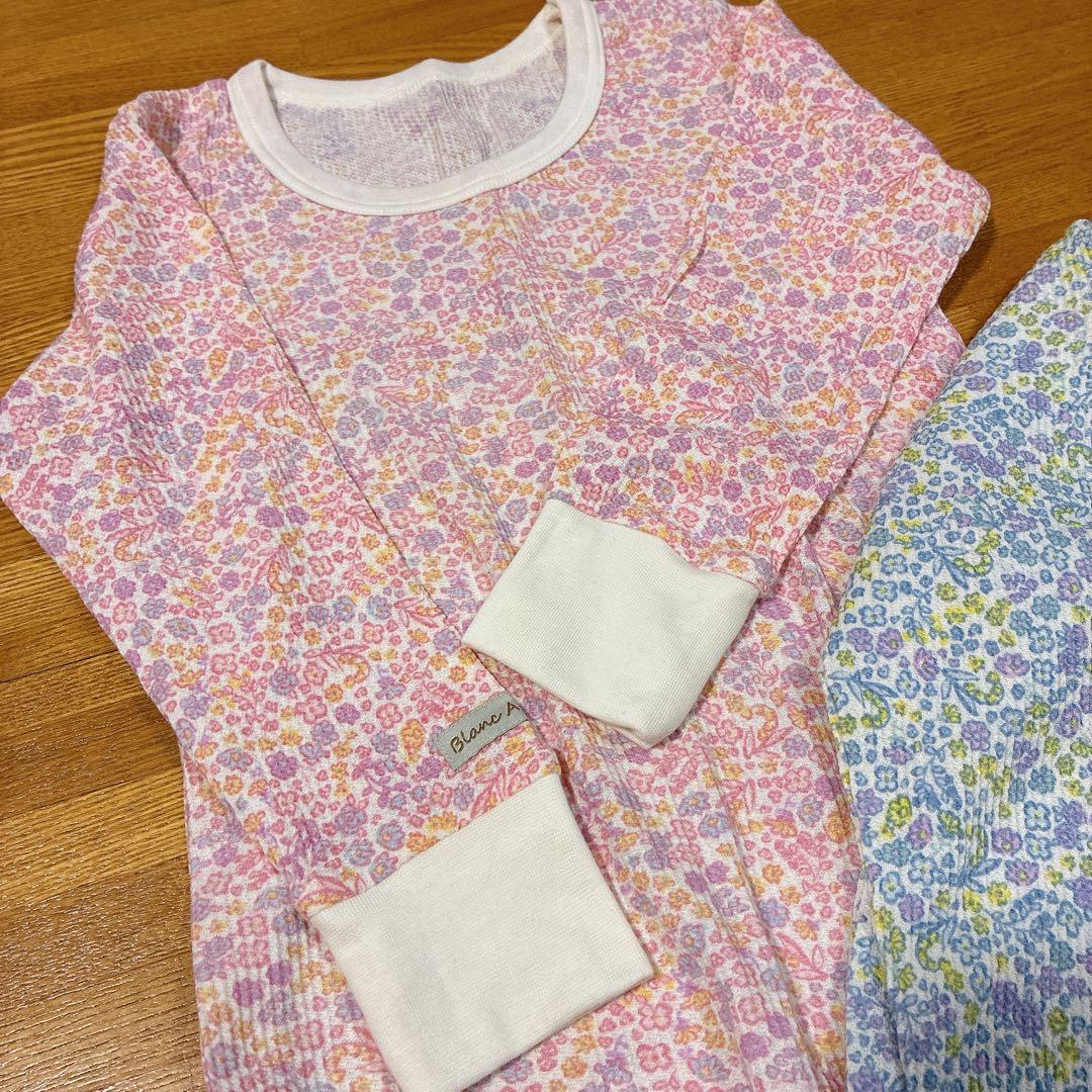 子供服　肌着　120 長袖 花柄　２枚セット — image 2