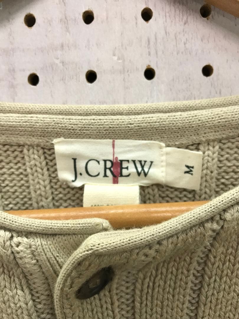 ノームコア 古着 J.CREW ヘンリーネック リブ コットン ニット トップス — image 2