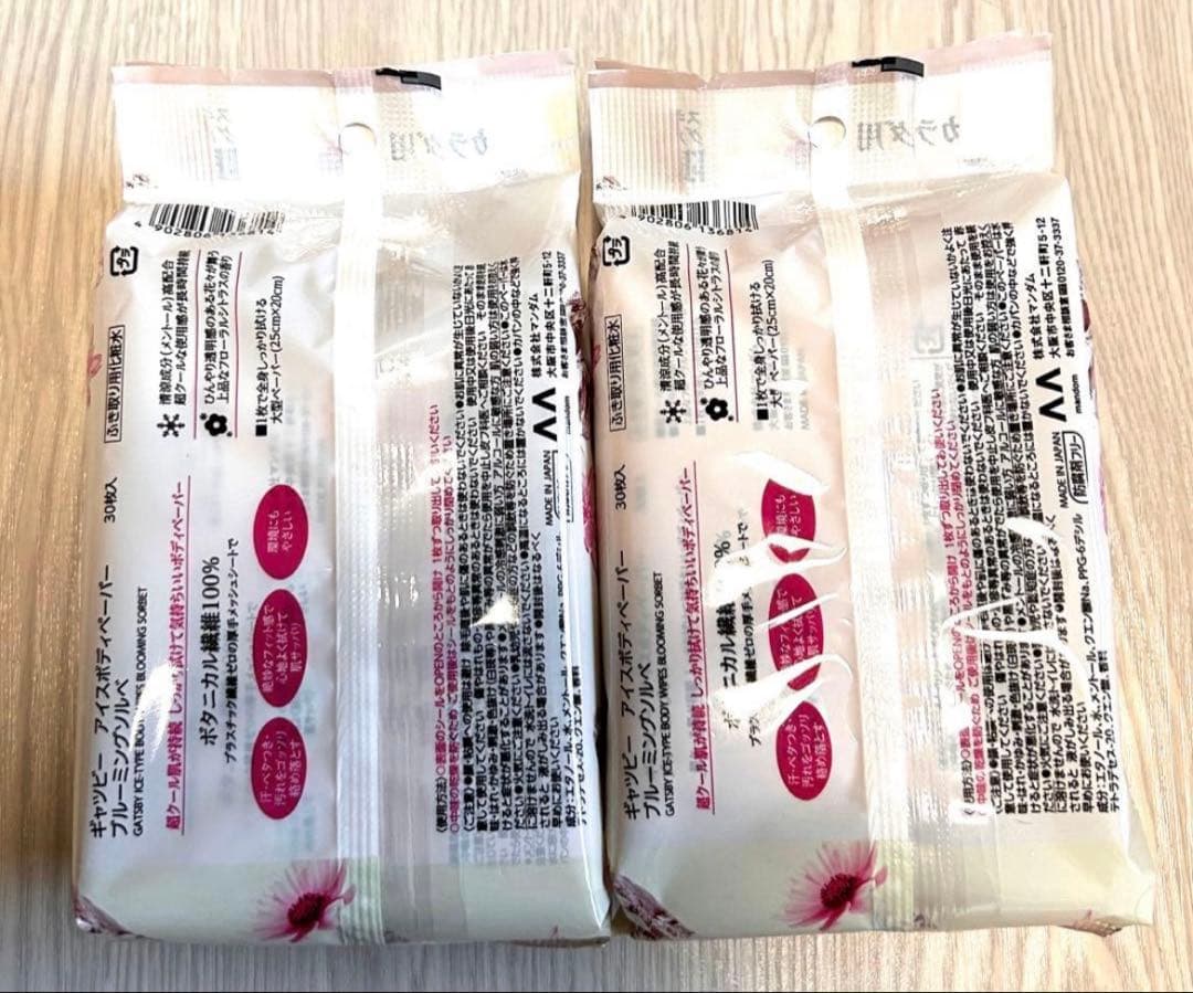 【新品】ギャツビー♡ボディペーパー 氷冷 ブルーミングソルベ 2個セット⑤ — image 2