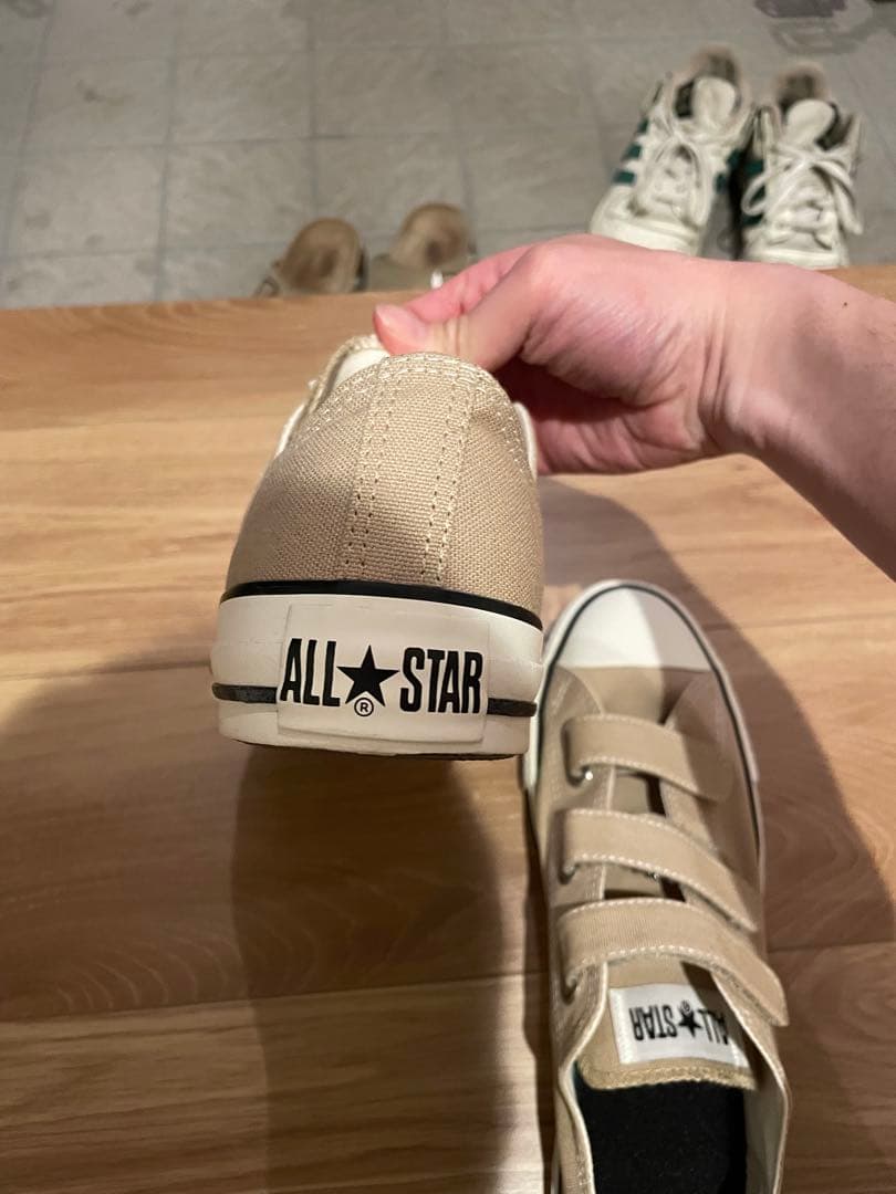 美品ALL STAR ベルクロスニーカー ベージュ27cm — image 3