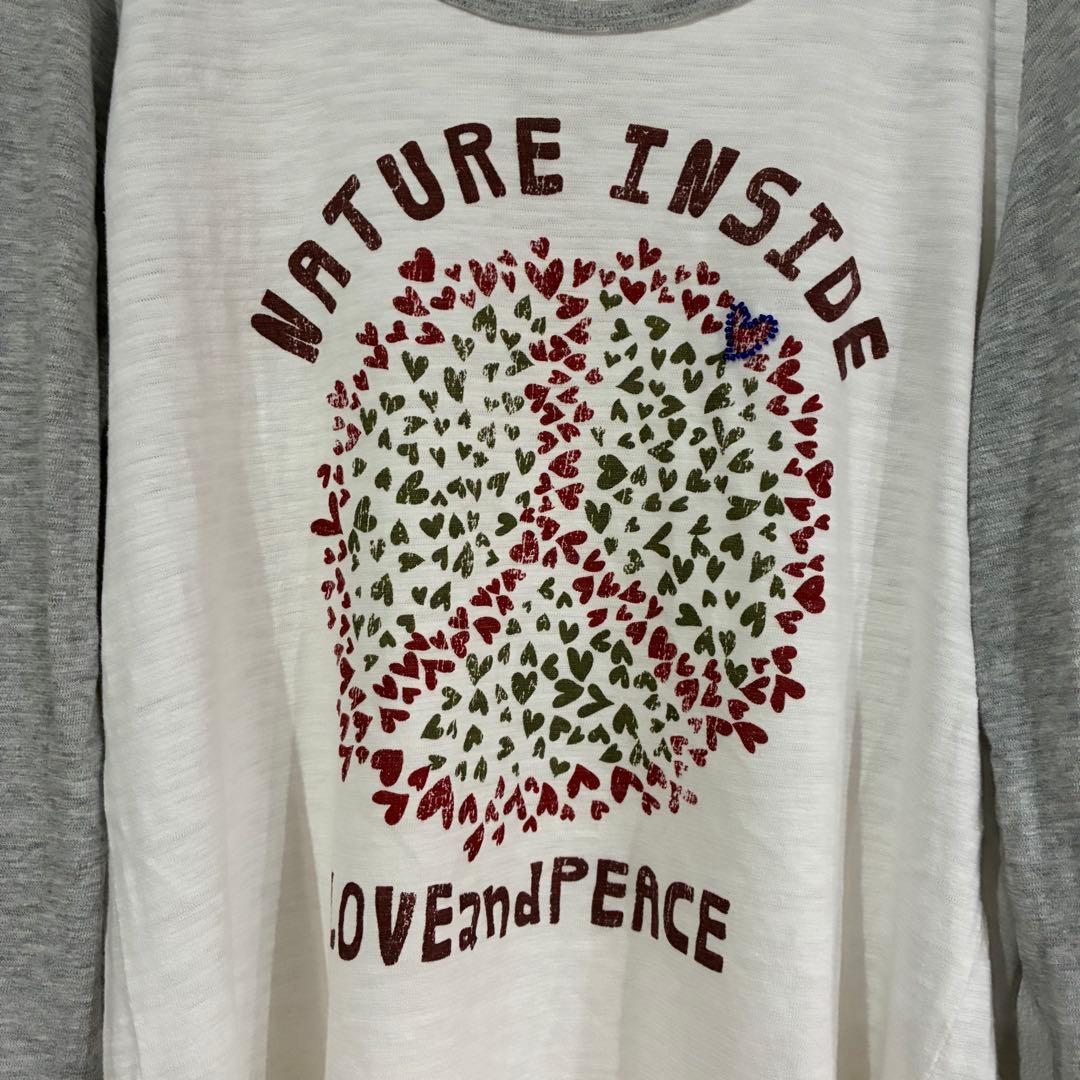 CUBE SUGAR キューブシュガー ハート 長袖Tシャツ M ロンT 薄手 — image 2