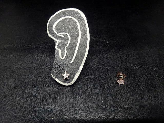 スター　CZ 6mm RG（ローズゴールド）マグネット イヤリング (ピアス風 — image 3