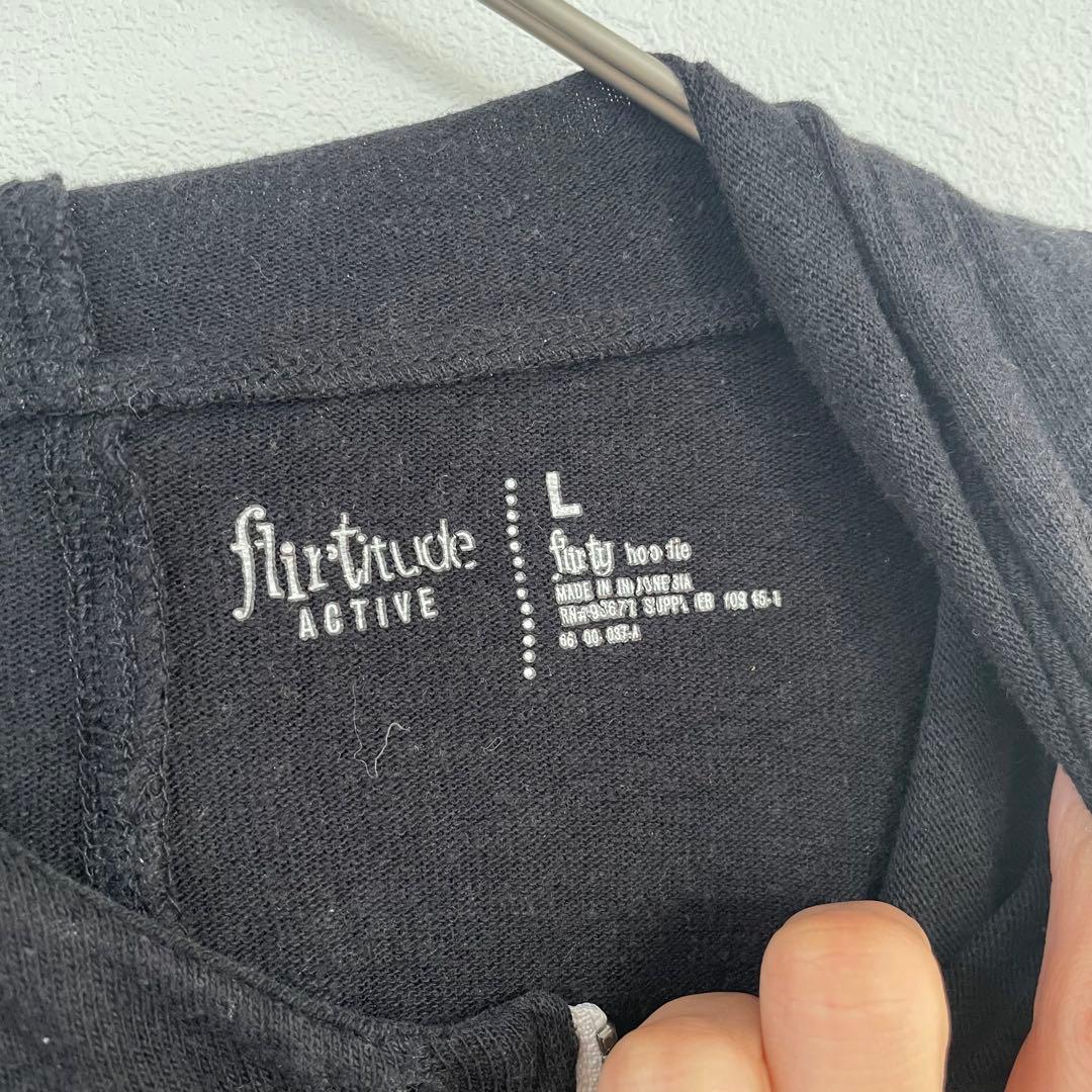 １点もの✨flirtitude 【L】ブラック パーカー 黒 レディース — image 3