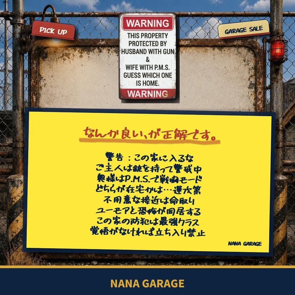 ★警告_69★ブリキ看板 WARNING[20260701]文化 ユーモア — image 2