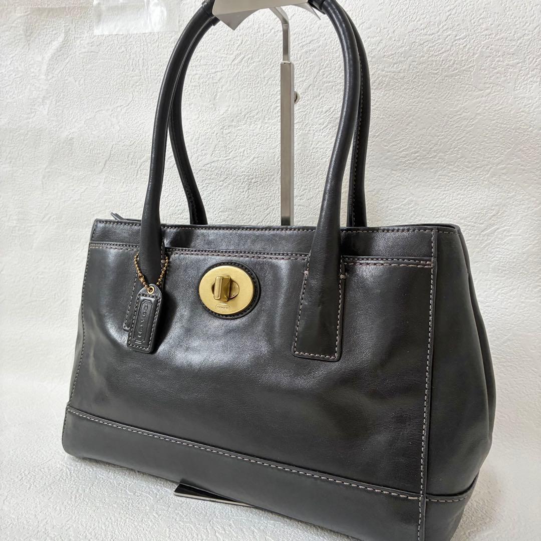 【希少】COACH Old Coach 11553 トートバッグ 本革 ブラック — image 2