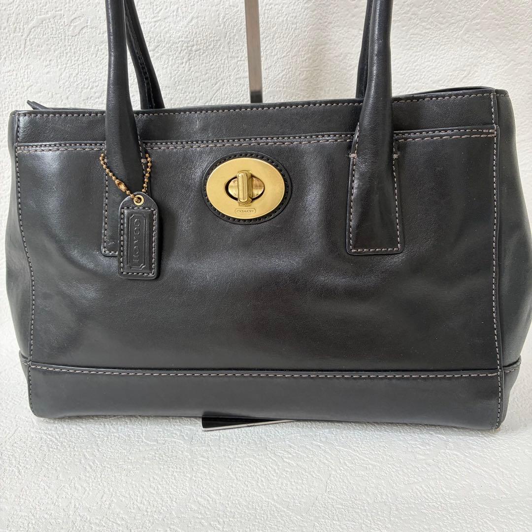 【希少】COACH Old Coach 11553 トートバッグ 本革 ブラック — image 3