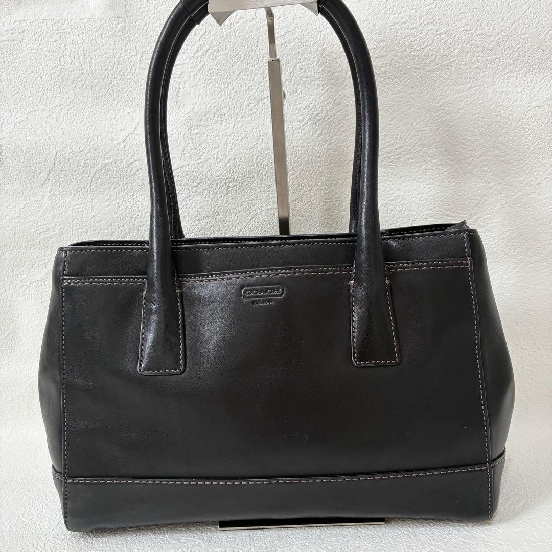 【希少】COACH Old Coach 11553 トートバッグ 本革 ブラック — image 4