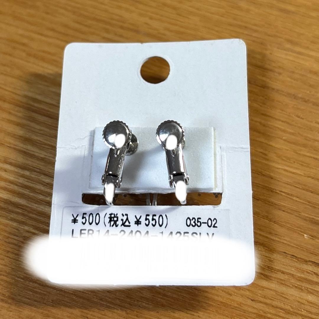 イヤリング　クリア　ラメ　シルバー — image 2
