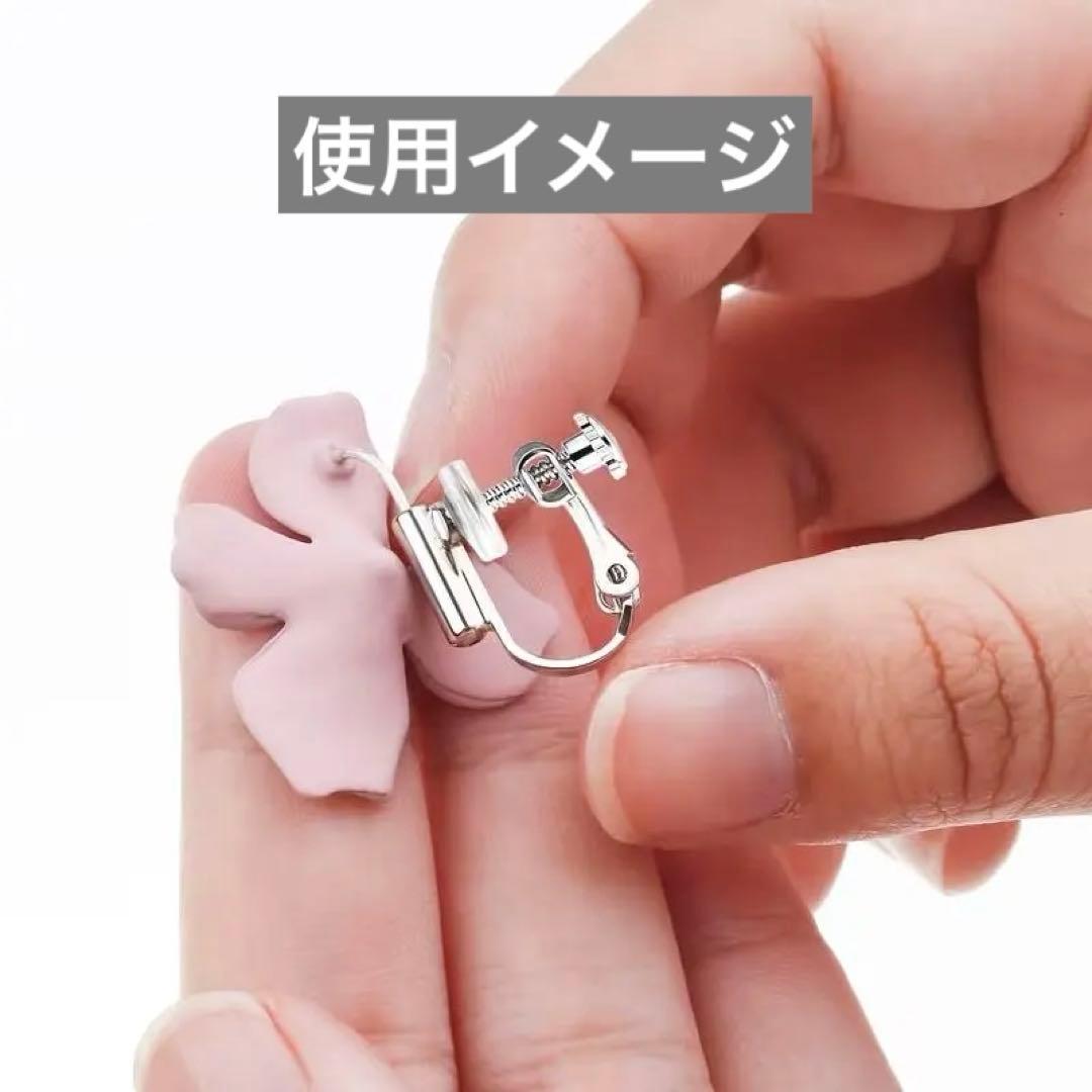【同梱無料CV-S01】大会用ピアス向け イヤリングコンバーター 縦型 シルバー — image 2