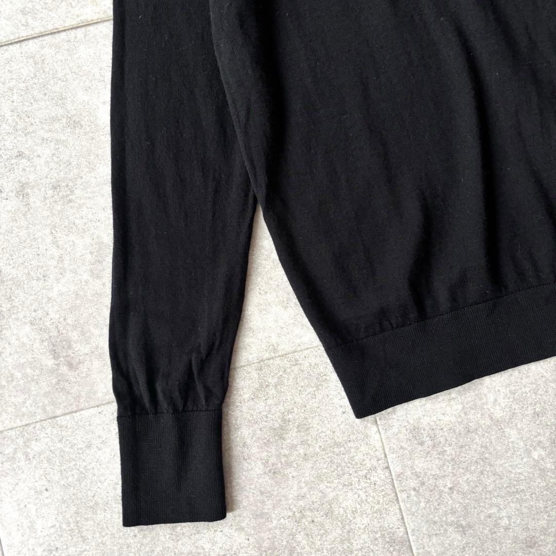 ユニクロ メリノクルーネックセーター ウール ニット 長袖 XL 黒 ブラック — image 3
