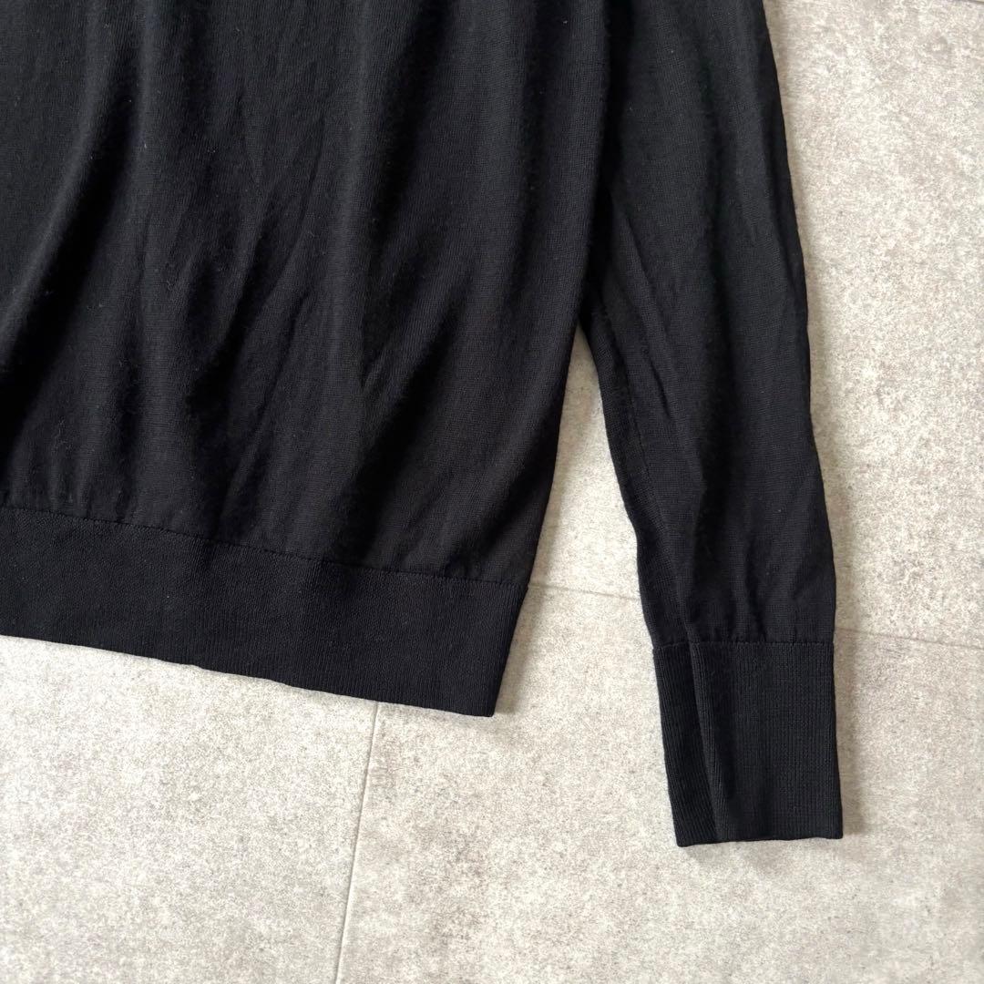 ユニクロ メリノクルーネックセーター ウール ニット 長袖 XL 黒 ブラック — image 4