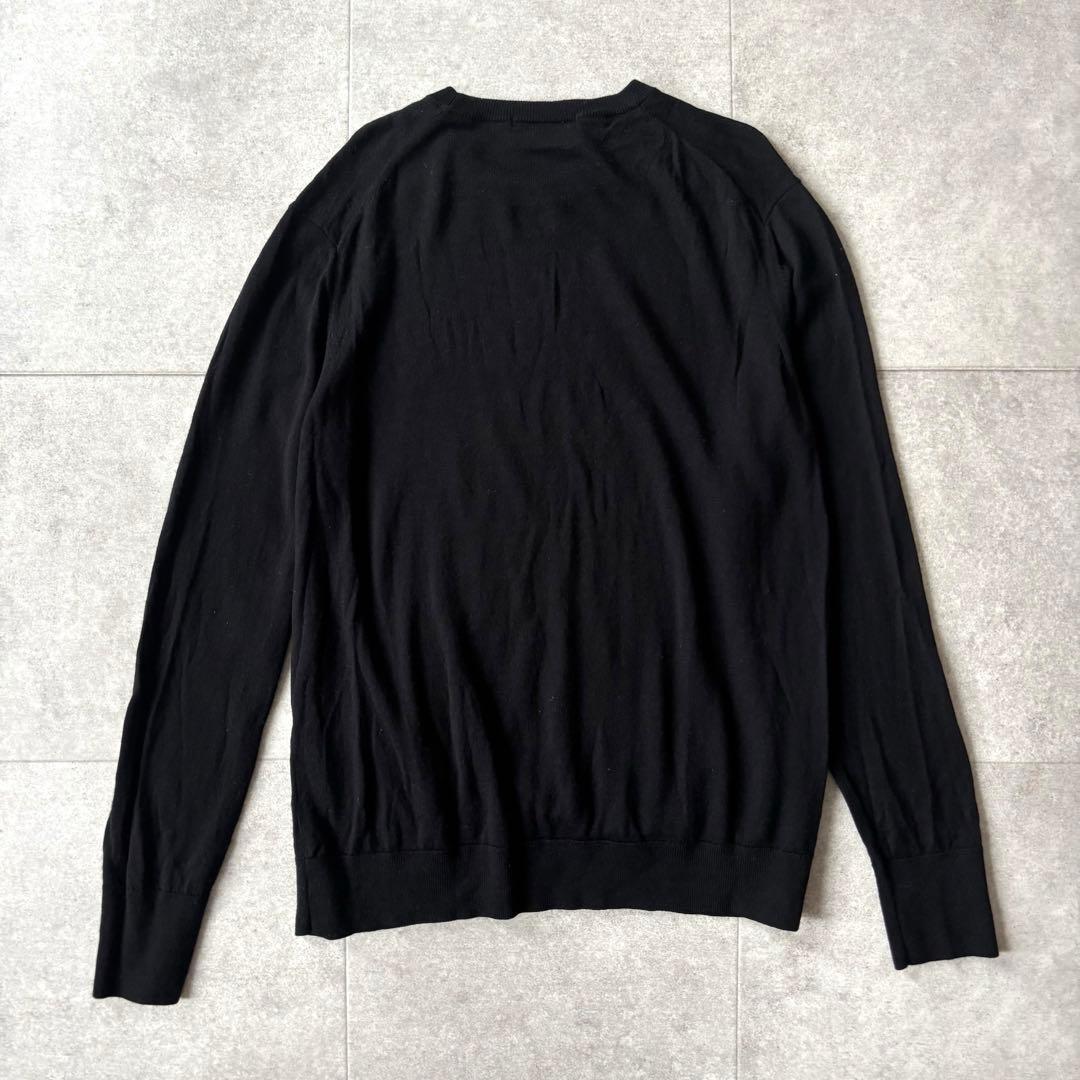 ユニクロ メリノクルーネックセーター ウール ニット 長袖 XL 黒 ブラック — image 5