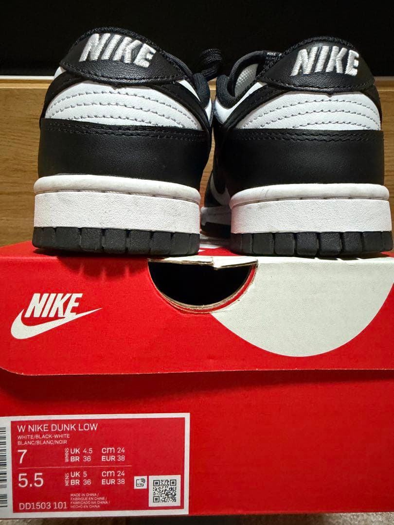 NIKE ナイキ W DUNK LOW 24cm DD1503 101パンダ — image 5