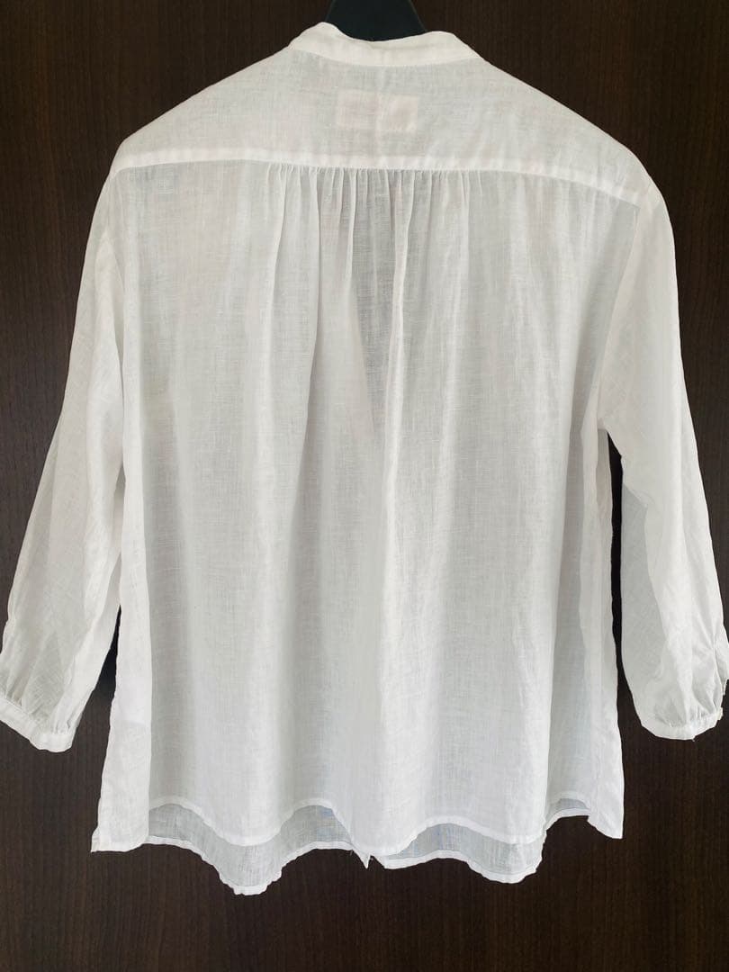 ViS French Linen 七分袖ブラウス ホワイト — image 4