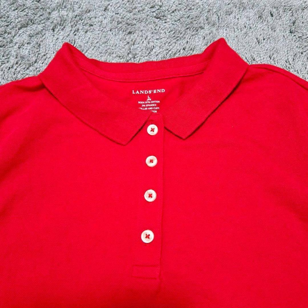 ランズエンド　半袖ポロシャツ(L)ストレッチ　大人カジュアル　派手　ナチュラル — image 4