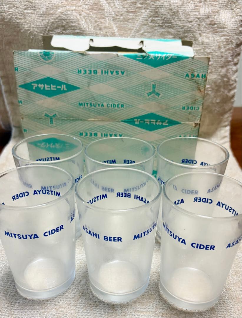 【希少】アサヒ ビール 三ツ矢サイダー グラス昭和レトロ コップ 非売品 レア — image 5