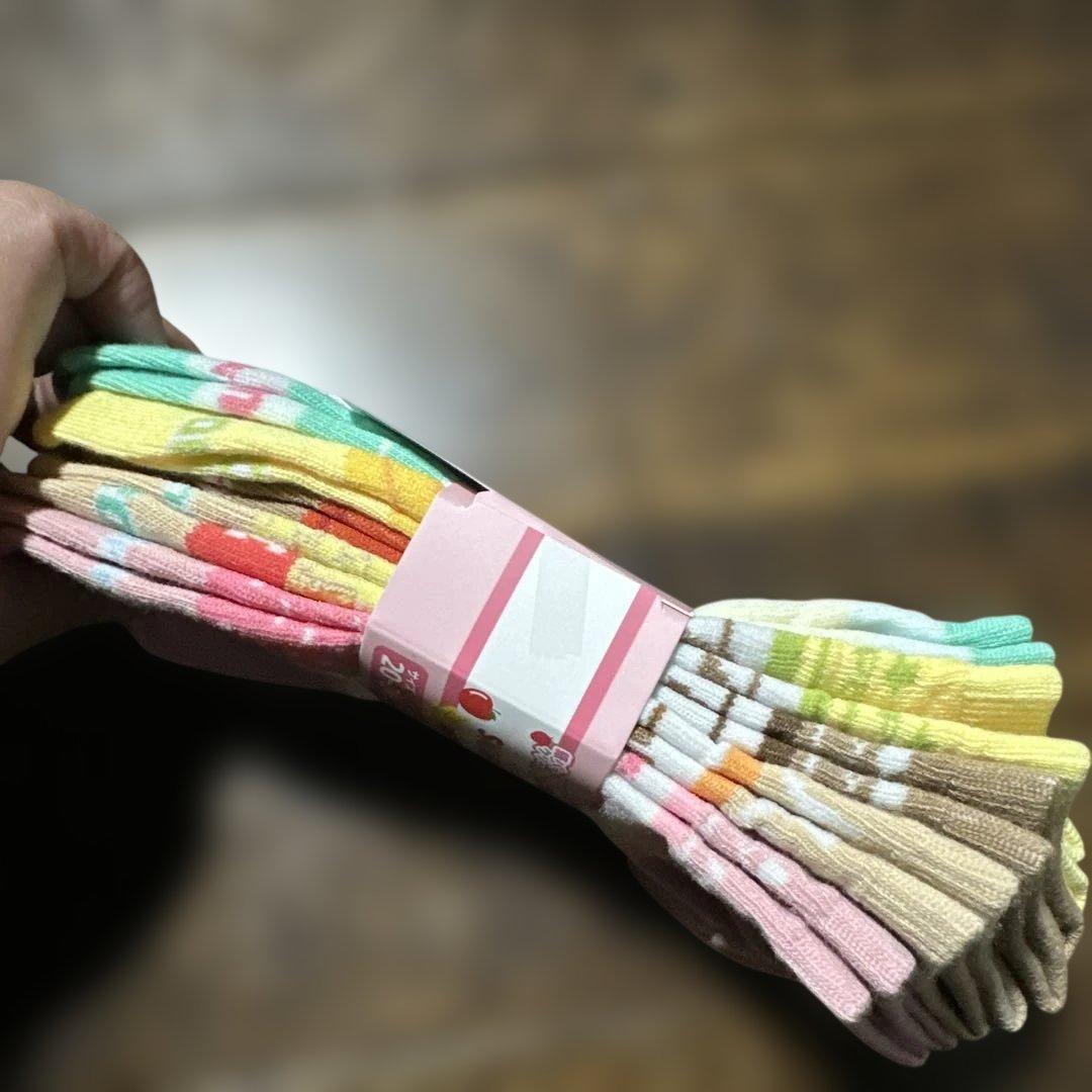 スニーカーソックス 5Pセット 紙パックドリンク柄 20-24cm — image 4