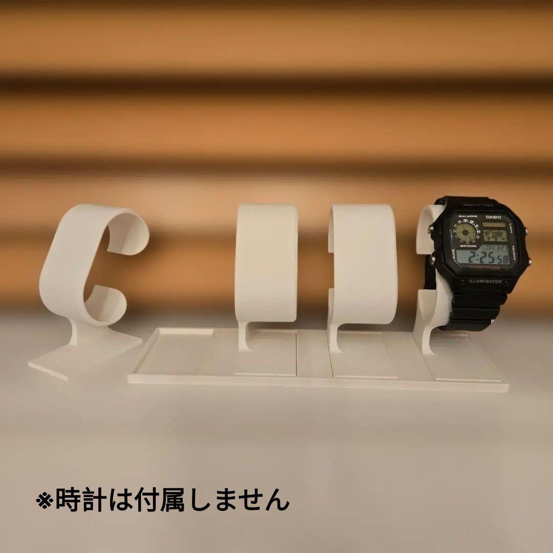 【白い】プラスチック製時計スタンド 4個 — image 4