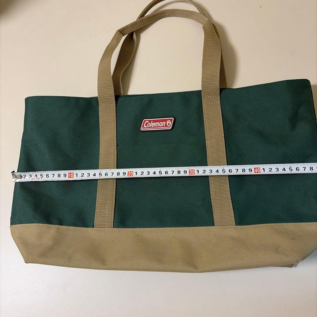 Coleman トートバッグ グリーン ベージュ — image 2
